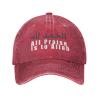 All Praise is to Allah Classic Baseball Cap Wash Retro Cotton Cowboy Trucker Hat Red view 1