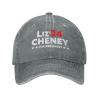 2024 Liz Cheney Classic Baseball Cap Wash Retro Cotton Cowboy Trucker Hat Gray view 1