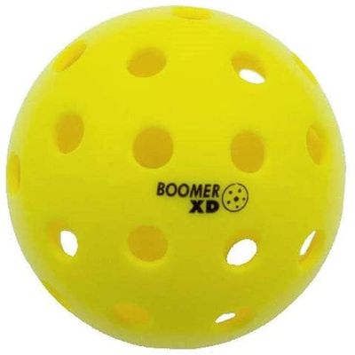 Boomer Pickleball XD Outdoor Medium Hardness for Outdoor Court Surfaces 40 Precision Drilled Holes Durable & Long-Lasting 100s of Smiles in Every Ball! (100-Box)