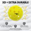 Boomer Pickleball XD Outdoor Medium Hardness for Outdoor Court Surfaces  40 Precision Drilled Holes  Durable & Long-Lasting  100s of Smiles in Every Ball! (100-Box) view 3