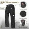 WICKED STOCK Ripstop Men's Operator Cargo Tactical Pants, Elastic Waist, Water Resistant Cargo Pants, Durable, Work Pants Men Black view 2