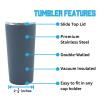 Decorvo Officially Licensed Collegiate Stainless Steel Tumbler - Double Walled Insulated Travel Tumbler with Slide Lid - 18 oz (Gonzaga) view 4