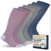 Pembrook Light Compression Socks - 3 Pairs | 8-15 mmHg Light Compression Socks for Women and Men | Light Green, Light Blue, Rose | Mens and Womens Compression Socks view 1