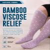 Doctor's Select 3 Pairs Plus Size Compression Socks Wide Calf | Bamboo Viscose Knee High Socks for Circulation Support | Wide Calf | Pink, Navy, Light Grey (Polkadots) view 2