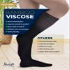 Pembrook Bamboo Viscose Light Compression Socks - 3 Pairs | 8-15 mmHg | Black, Blue, Pink Graduated Stripes | Mens and Womens for Circulation view 4