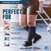 Doctor's Select 3 Pairs Plus Size Compression Socks Wide Calf | Bamboo Viscose Knee High Socks for Circulation Support | Black, Gray, Navy view 3