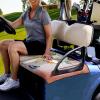 Panskyllis Cross Butterfly Golf Cart Seat Protector Breathable Golf Cart Seat Blanket Lightweight Durable Anti-Dirty EZGO Golf Cart Seat Towel with Holes Gift for Women Men, Keep Cool view 2