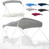 Seapisode 3 Bow Bimini Top Replacement Cover, 600D Marine Grade Polyester Waterproof Sun Shade Boat Canopy, Easy Install Zipper Sleeves Boat Awning/Without Frame,Gray 6'L 79"-84" W view 1