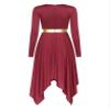 JEATHA Women Metallic Praise Dance Dress Tunic Overlay Church Spiritual Worship Costume Long Sleeve5# Small view 2