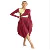 JEATHA Women Metallic Praise Dance Dress Tunic Overlay Church Spiritual Worship Costume Long Sleeve5# Small view 3