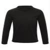 TiaoBug Boys Girls Stretchy Warm Fleece Thermal Underwear Top Long Sleeve Mock Neck T-Shirt Base Layer Undershirt Black 11-12 Years view 1
