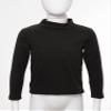 TiaoBug Boys Girls Stretchy Warm Fleece Thermal Underwear Top Long Sleeve Mock Neck T-Shirt Base Layer Undershirt Black 11-12 Years view 3