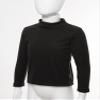 TiaoBug Boys Girls Stretchy Warm Fleece Thermal Underwear Top Long Sleeve Mock Neck T-Shirt Base Layer Undershirt Black 11-12 Years view 4