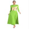 JEATHA Women Metallic Praise Dance Dress Tunic Overlay Church Spiritual Worship Costume Applique5# Large view 3
