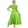 JEATHA Women Metallic Praise Dance Dress Tunic Overlay Church Spiritual Worship Costume Applique5# Large view 4