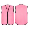 TopTie Child Advertising Vests with Zipper Volunteer Vests No Pockets for Kids-Pink-S view 2