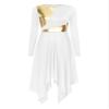 JanJean Women Lyrical Dance Dress Metallic Patchwork Worship Praise Dance Tunic Overlay Long Sleeve3# Medium view 1