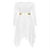 JanJean Women Lyrical Dance Dress Metallic Patchwork Worship Praise Dance Tunic Overlay Long Sleeve3# Medium view 3