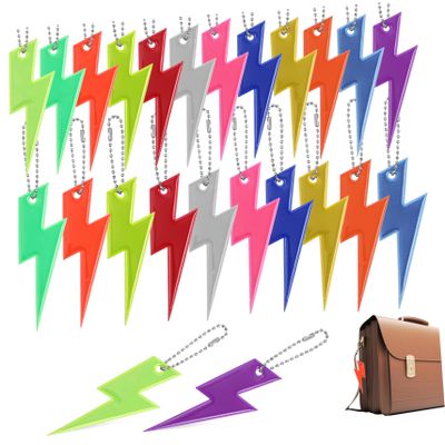 BESPORTBLE 24pcs Reflective Keychains for Backpacks Vibrant Reflective Pendants Enhanced Nighttime Visibility Accessories for Bags Clothes and Outdoor Activities
