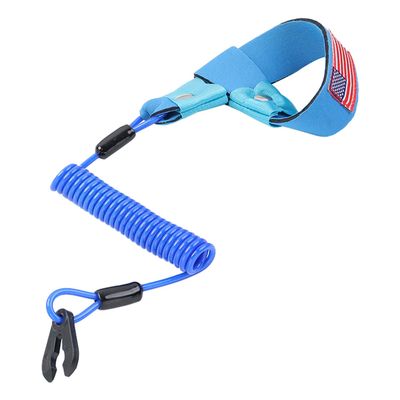 GZZTORES Boat Kill Switch Lanyard Suit for All Yamaha Jet Ski Waverunner, Marine Outboard Motor Engine Cut off Stop Tether Wrist Strap, EW2-68348-00-00 Replacement (Blue With US Flag)
