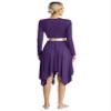 JEATHA Women Metallic Praise Dance Dress Tunic Overlay Church Spiritual Worship Costume Long Sleeve4# Small view 4