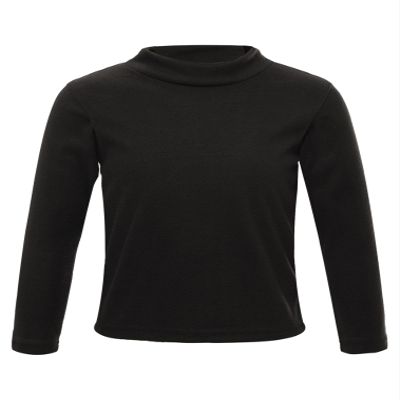 ranrann Kids Boys Girls Thermal Underwear Tops Winter Fleece Lined Long Sleeve Undershirts Baselayer T-Shirts Sweater Black 11-12 Years