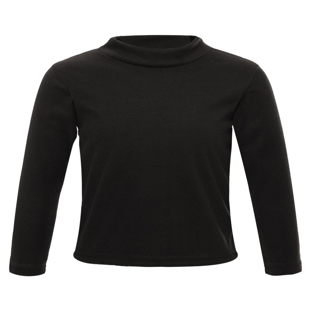 ranrann Kids Boys Girls Thermal Underwear Tops Winter Fleece Lined Long Sleeve Undershirts Baselayer T-Shirts Sweater Black 11-12 Years