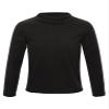 ranrann Kids Boys Girls Thermal Underwear Tops Winter Fleece Lined Long Sleeve Undershirts Baselayer T-Shirts Sweater Black 11-12 Years view 1