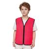 TopTie Child Advertising Vests with Zipper Volunteer Vests No Pockets for Kids-rose red-M view 1