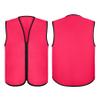 TopTie Child Advertising Vests with Zipper Volunteer Vests No Pockets for Kids-rose red-M view 2
