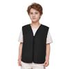 TopTie Child Advertising Vests with Zipper Volunteer Vests No Pockets for Kids-Black-M view 1