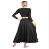 JanJean Women Lyrical Dance Dress Metallic Patchwork Worship Praise Dance Tunic Overlay Applique2# X-Large view 4