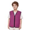 TopTie Child Advertising Vests with Zipper Volunteer Vests No Pockets for Kids-Purple-L view 1