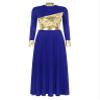 JanJean Women Lyrical Dance Dress Metallic Patchwork Worship Praise Dance Tunic Overlay Applique4# X-Large view 1