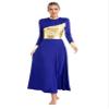 JanJean Women Lyrical Dance Dress Metallic Patchwork Worship Praise Dance Tunic Overlay Applique4# X-Large view 3