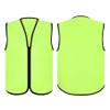 TopTie Child Advertising Vests with Zipper Volunteer Vests No Pockets for Kids-Fluorescent Green-L view 3