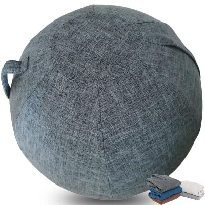 AOLIAZMAX Sitting Ball Cover, 55cm 65cm 75cm Exercise Ball Cover for Sitting Ball Fitness Ball, Foldable Sitting Balls Fabric Cover - for Fitness Ball Pilates Yoga Ball/Office Ball Balance Ball