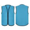TopTie Child Advertising Vests with Zipper Volunteer Vests No Pockets for Kids-Blue-S view 3