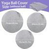 Sitting ball cover, 55cm 65cm 75cm exercise ball cover for sitting ball fitness ball, foldable sitting balls fabric cover - for fitness ball Pilates yoga ball/office ball balance ball ( Color : Gray , view 2