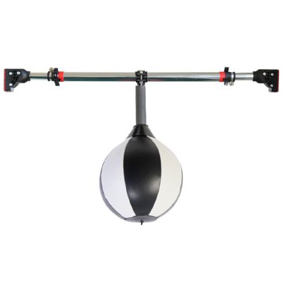 GTPBAO Ceiling Mount Striking Bag for Boys Girls Adults, Ball Diameter 30cm, Inflatable Speed Boxing Ball with Strength Pull-Up Bar (Color : Black-White), 01009
