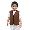TopTie Child Advertising Vests with Zipper Volunteer Vests No Pockets for Kids-Brown-M view 2