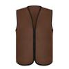 TopTie Child Advertising Vests with Zipper Volunteer Vests No Pockets for Kids-Brown-M view 4