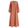 Abayas for Women Abaya Full Cover Dubai Turkey Kaftan Round Neck Zipper Prayer Dress Muslim Long Sleeve Arabian Robe Ramadan Maxi Dresses Modest Islamic Casual Clothes Clothing Brick Red S view 3