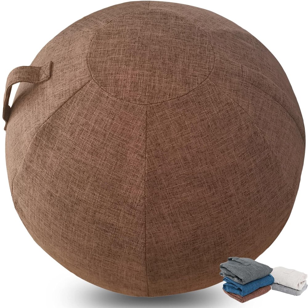 AOLIAZMAX Sitting Ball Cover, 55cm 65cm 75cm Exercise Ball Cover for Sitting Ball Fitness Ball, Foldable Sitting Balls Fabric Cover - for Fitness Ball Pilates Yoga Ball/Office Ball Balance Ball