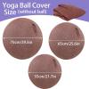 AOLIAZMAX Sitting Ball Cover, 55cm 65cm 75cm Exercise Ball Cover for Sitting Ball Fitness Ball, Foldable Sitting Balls Fabric Cover - for Fitness Ball Pilates Yoga Ball/Office Ball Balance Ball view 2