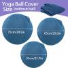 Sitting ball cover, 55cm 65cm 75cm exercise ball cover for sitting ball fitness ball, foldable sitting balls fabric cover - for fitness ball Pilates yoga ball/office ball balance ball ( Color : Blue , view 2