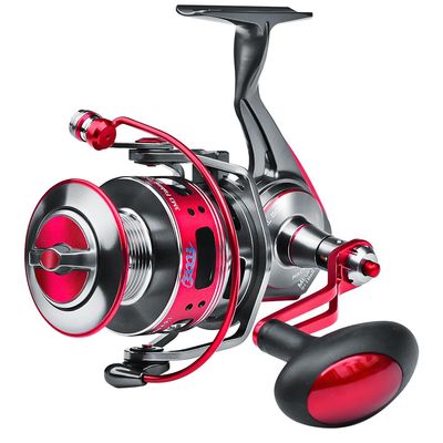 Fishing Reels Spinning Reel - Full Metal Fishing Reel Aluminum Spool Ocean Big Game Carp Saltwater Fishing Spinning Reels Red 5000