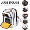 LHI Tactical Military Backpack for Men and Women 45L Large Molle Army Assault Pack 3 Day Travel Backpacks - White view 4