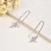HUKKUN Sterling Silver Paper Crane Earrings, Tassel Threader Earring for Women, Good Luck Gift for Women Girls view 3