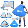 Kids Soccer Goals for Backyard Set - 2 of 4' x 3' Portable Soccer Goal Training Equipment, Pop Up Toddler Soccer Net with Soccer Ball, Soccer Set for Kids and Youth Games, Sports view 4